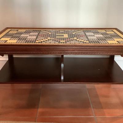 Mosaic wooden coffee table