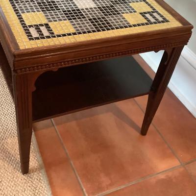 Mosaic wooden coffee table