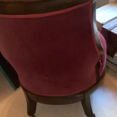 Victorian chair tufted upholstery