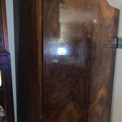 1920s walnut wardrobe 3 piece unit