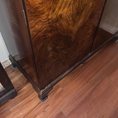 1920s walnut wardrobe 3 piece unit