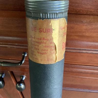 Vintage Bamboo fly fishing rod 9â€™