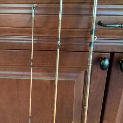 Vintage Bamboo fly fishing rod 9â€™