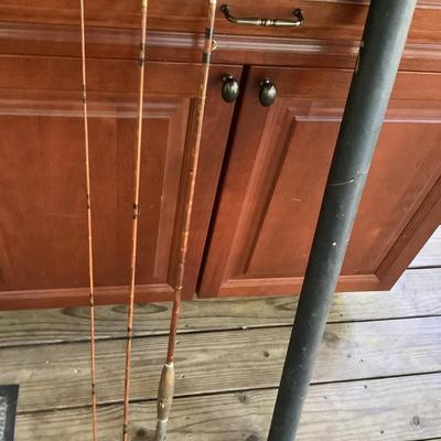 Vintage Bamboo fly fishing rod 9â€™