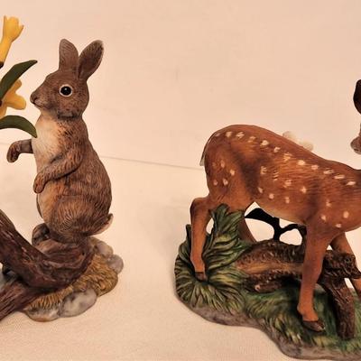 Lot #51  Lot of 2 LENOX Figurines - Deer/Rabbit