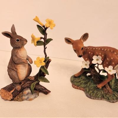 Lot #51  Lot of 2 LENOX Figurines - Deer/Rabbit