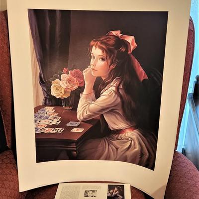Lot #62  Pati Bannister Unframed Lithograph "Solitaire" with COA