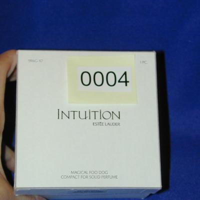 Estee Lauder Intuition Magical Foo Dog Solid Perfume Compact Lot 4