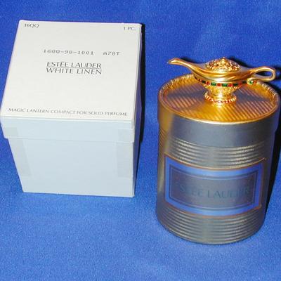 Estee Lauder White Linen Magic Lantern Solid Perfume Compact Lot 5