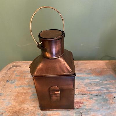 Pair Vintage  Copper Port Starboard  Oil Lanterns