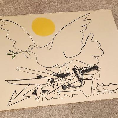 Lot #67  Picasso (after) Lithograph - Dove of Peace - 1962