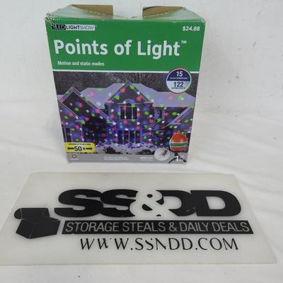Christmas Lightshow Projection Points of Light-122 Programs. No remote or stand.