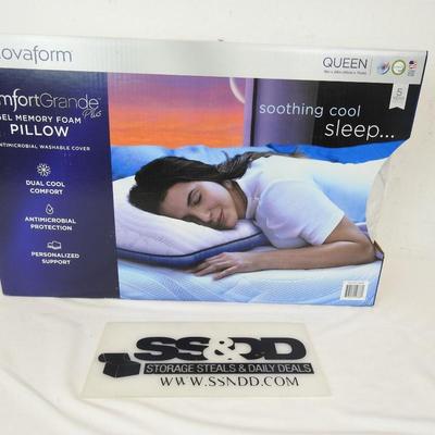 Novaform Gel Memory Form Pillow, Standard/Queen Size, gently used