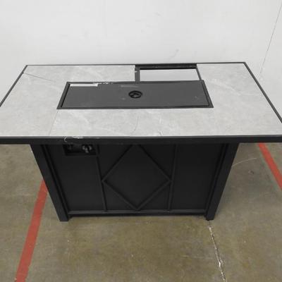 Propane Firepit Table by Topeakmart. Ceramic Table top. Cracked & missing piece