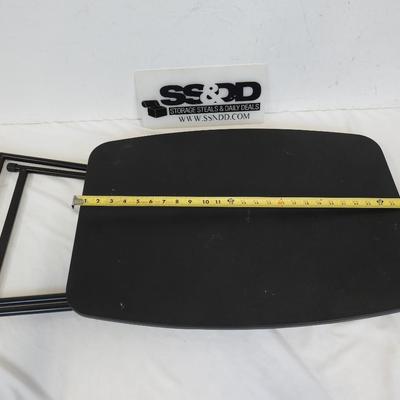 Small Collapsible Folding Table, Black, 18"x26" Adjustable Height: 25"-28" tall