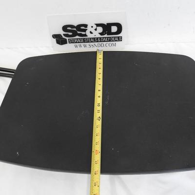 Small Collapsible Folding Table, Black, 18"x26" Adjustable Height: 25"-28" tall