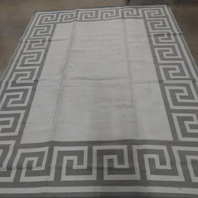 Auto Drive 9" x 12" Gray Reversible RV Outdoor Patio Mat, Used