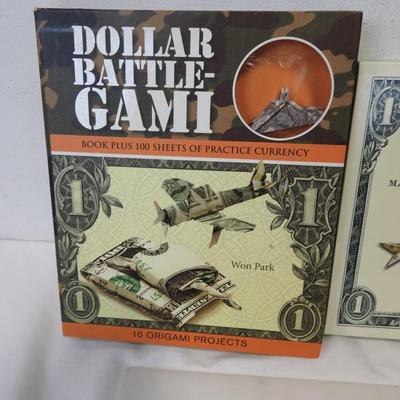 Dollar Battle-Gami Book & Paper. Money Origami Instructions, Papers, & DVD