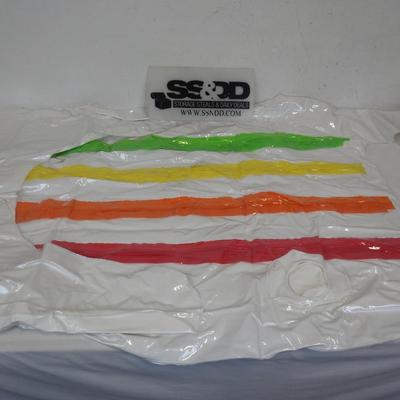 Summer Waves Inflatable Relaxing Lounge Pool Float, Multicolor - New, No Box