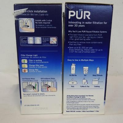 2 PUR Chemical & Physical Faucet Mount Water Filtration System - Open Box, New