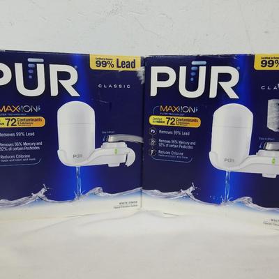 2 PUR Chemical & Physical Faucet Mount Water Filtration System - Open Box, New