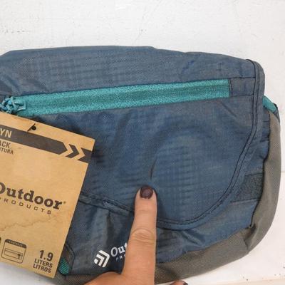 Outdoor Products Marilyn 1.9 Ltr, Fanny Pack, Shoulder Bag, Sling, Green, Used
