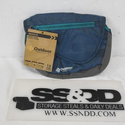 Outdoor Products Marilyn 1.9 Ltr, Fanny Pack, Shoulder Bag, Sling, Green, Used