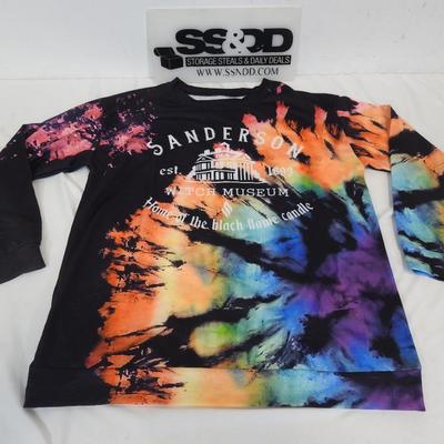 Colorful Long Sleeve Shirt "Sanderson Witch Museum" Women's Size Small