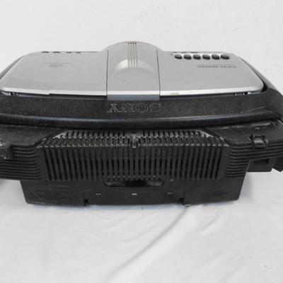 Sony XPLOD Cassette/CD/Radio w/ Power Drive Woofer, CD Cover Broken - WORKS