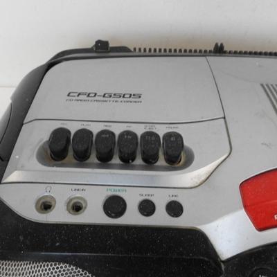 Sony XPLOD Cassette/CD/Radio w/ Power Drive Woofer, CD Cover Broken - WORKS