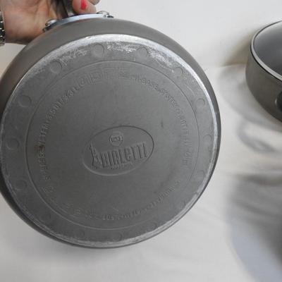 11 pc Metal & Glass Cookware Set by Bialetti: 3 pans, 4 pots, 4 lids