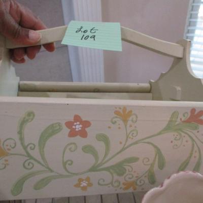 Home Decor-- lamp, sewing box,