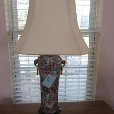 Asian Painted Design Lamp