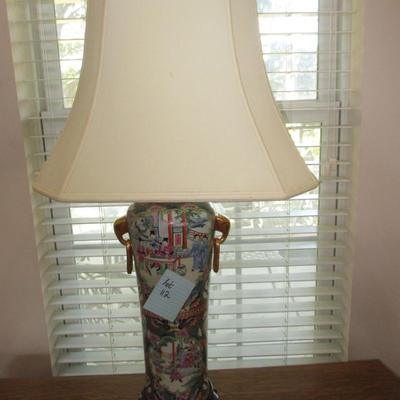 Asian Painted Design Lamp