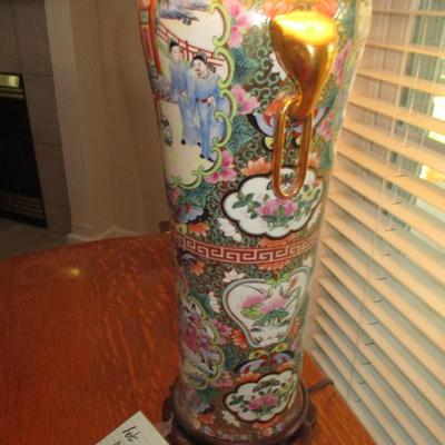 Asian Painted Design Lamp
