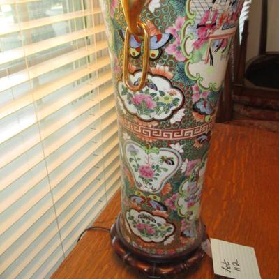Asian Painted Design Lamp