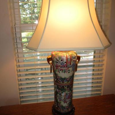 Asian Painted Design Lamp