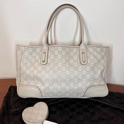 Gucci Leather Lot GG Signature Princy Tote and GG Coin Purse