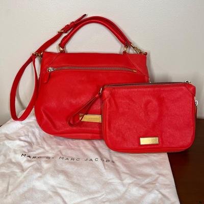 Lot of 2 Marc by Marc Jacobs - Classic Q Wristlet Clutch and Crossbody Satchel