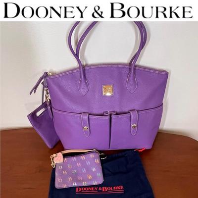 DOONEY & BOURKE Leather Crescent Tote and Wristlet Wallet