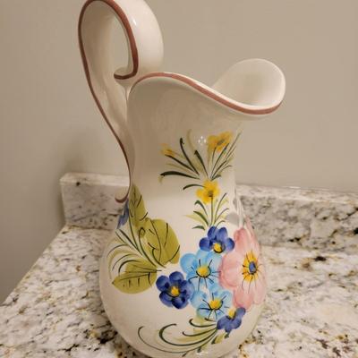 Decorative Pottery Pitcher and Wash Basin (UB-DW)