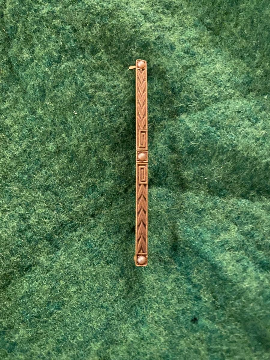 14k Gold Bar Pin
