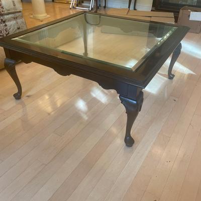 Large Square Glass Top Coffee Table (LR-CE)