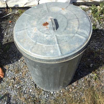 Lot. 6433. Aluminum Trash Bin for Bird Seed