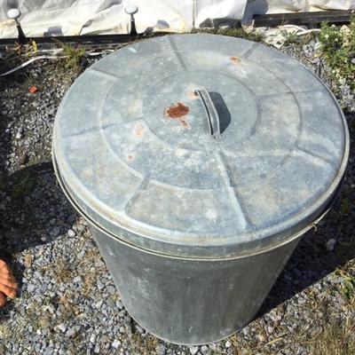 Lot. 6433. Aluminum Trash Bin for Bird Seed