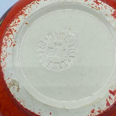 Gorgeous  MRAZEK Pottery bowl & plate PEASANT ART INDUSTRY CZECHLOSOVAKIA Handpainted
