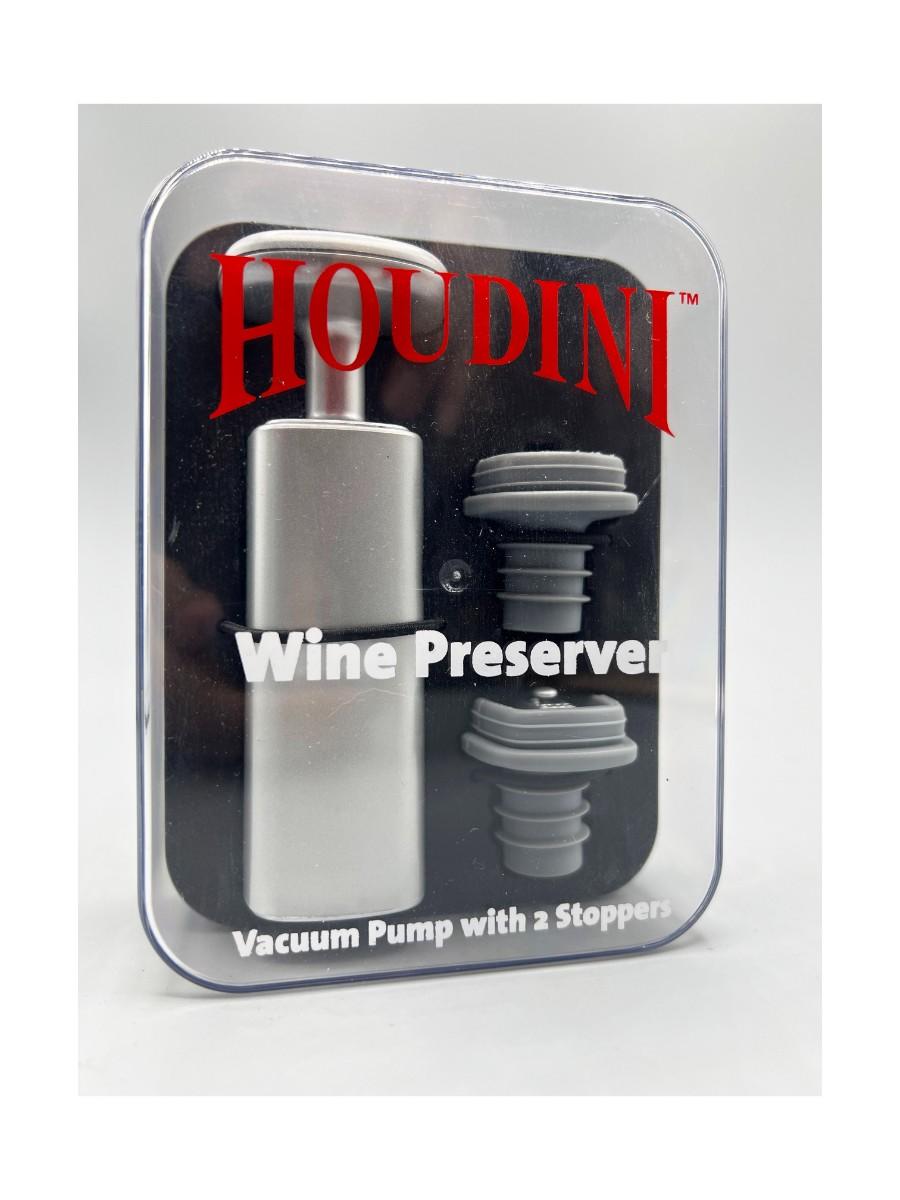 New Houdini Wine Preserver Vacuum Pump with 2 Stoppers