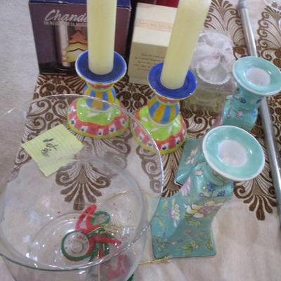 Assorted Candles & Candlesticks