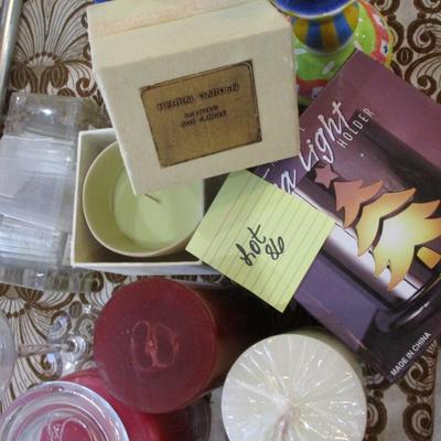 Assorted Candles & Candlesticks