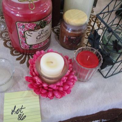 Assorted Candles & Candlesticks